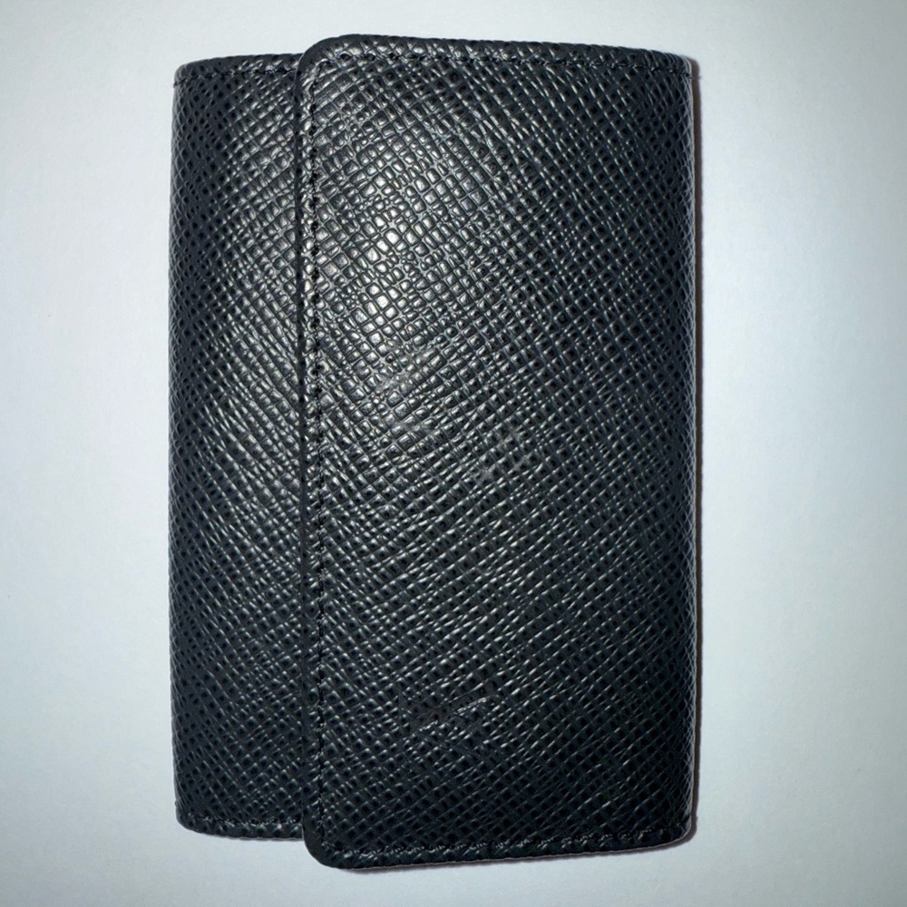 Black Textured Leather Wallet